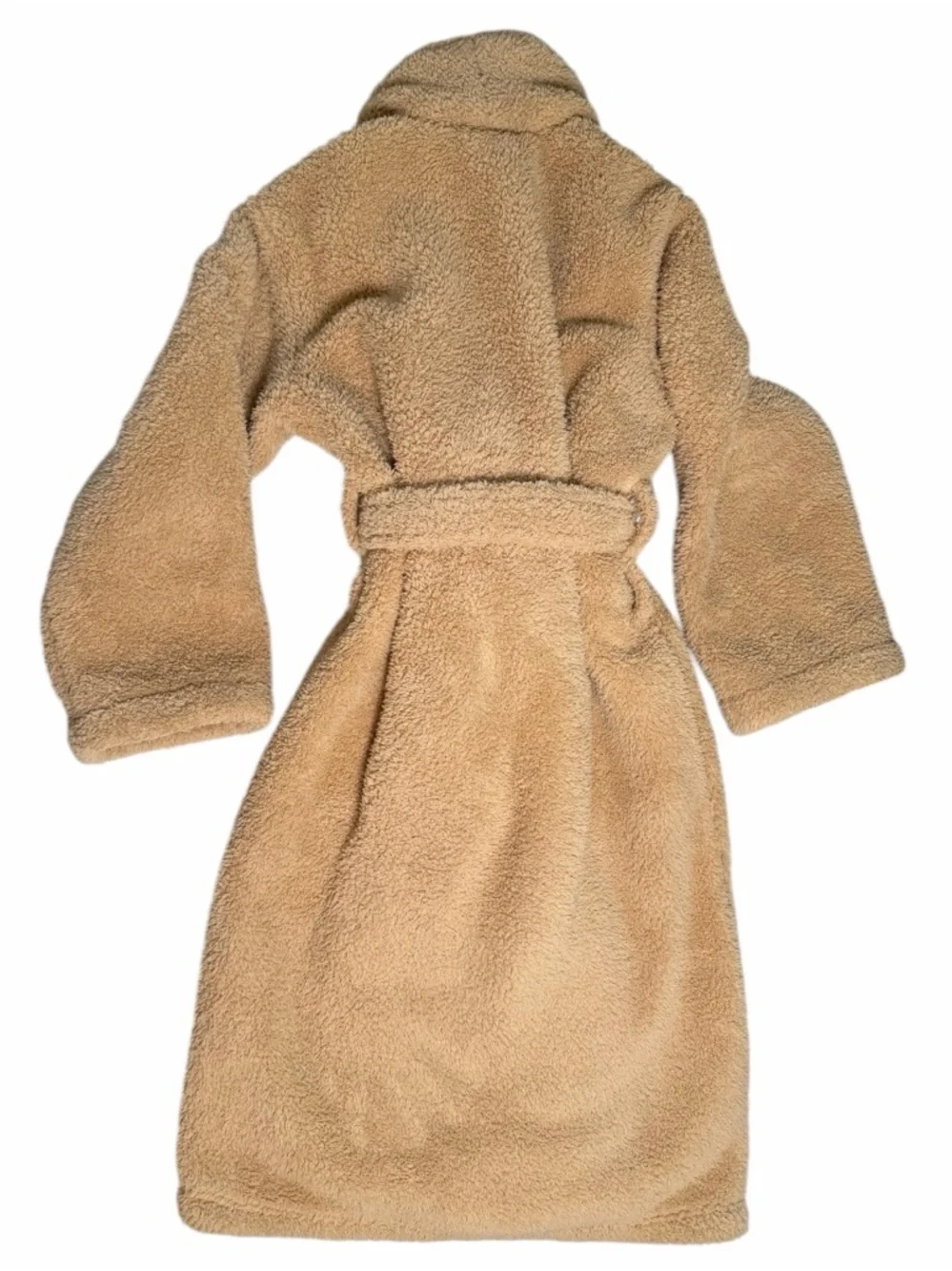 Pottery Barn Plush Cozy Comfort Robe in Beige/Camel- S